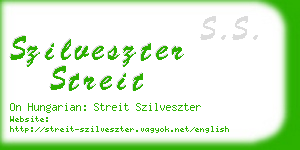 szilveszter streit business card